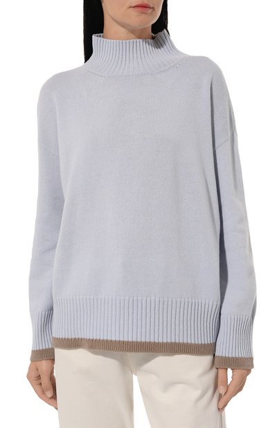 Свитер из шерсти и кашемира LORENA ANTONIAZZI голубого цвета по цене 59950 руб., арт. A24124DM03E/2472, фото 3 Свитер из шерсти и кашемира LORENA ANTONIAZZI, арт. A24124DM03E/2472, фото 3