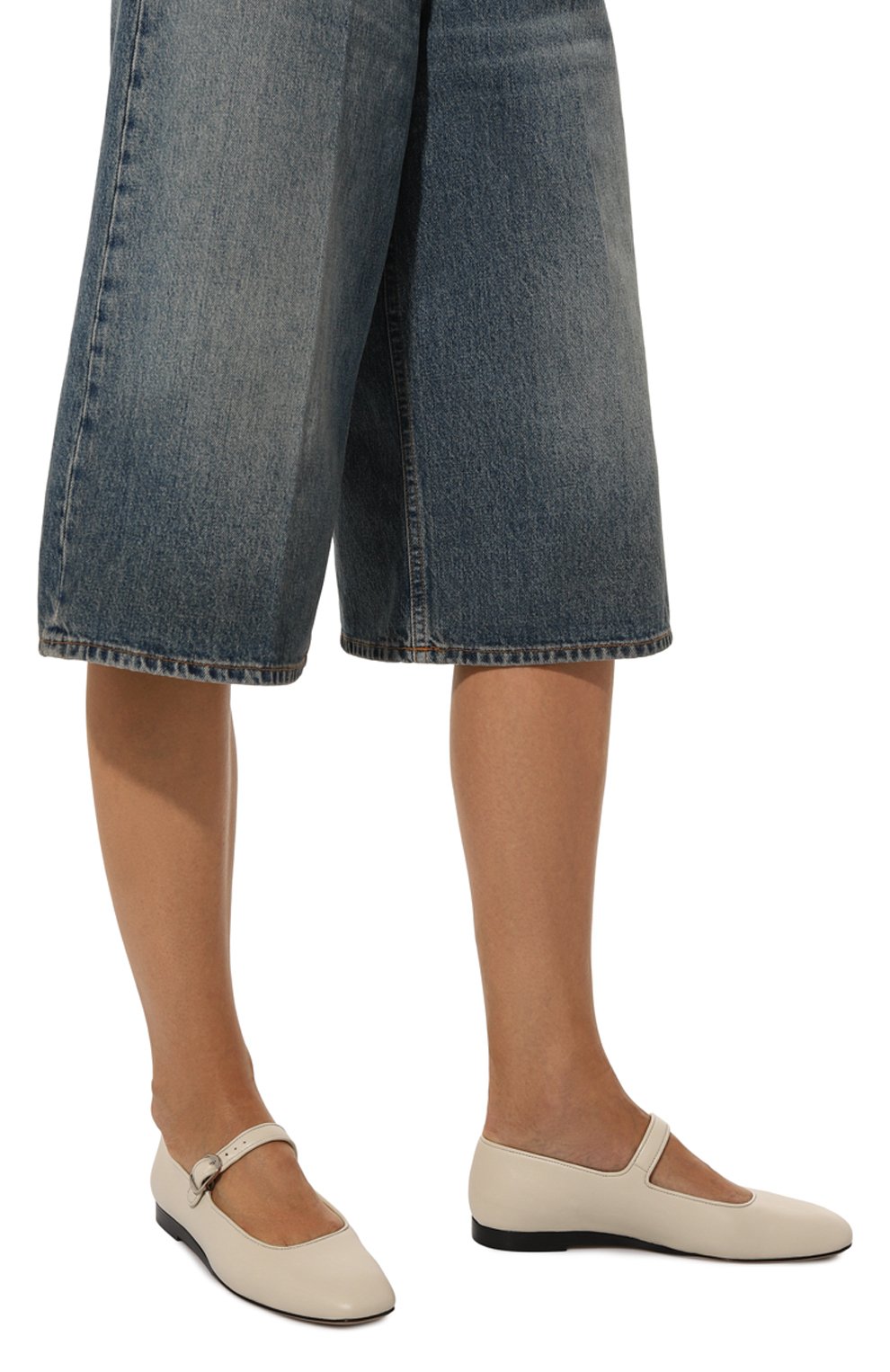 Кожаные балетки mary jane LE MONDE BERYL, арт. MRJ-LEA-ECR, фото 3