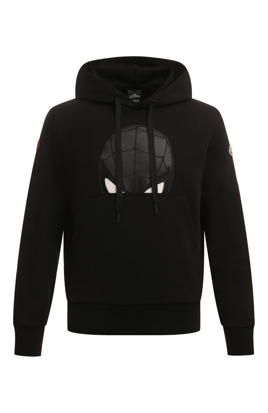Хлопковое худи Moncler x MARVEL Spider-Man Moncler 8G000-05-809KR Чёрный 8G000-05-809KR