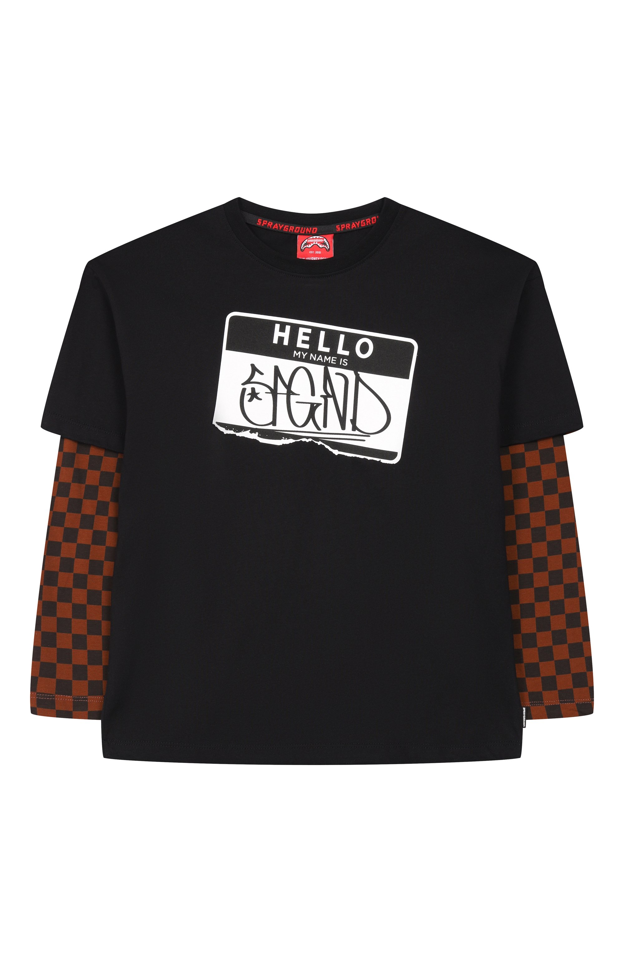 Хлопковый лонгслив SPRAYGROUND черного цвета по цене 9900 руб., арт. SPY946BLK, фото 1 Хлопковый лонгслив SPRAYGROUND, арт. SPY946BLK, фото 1