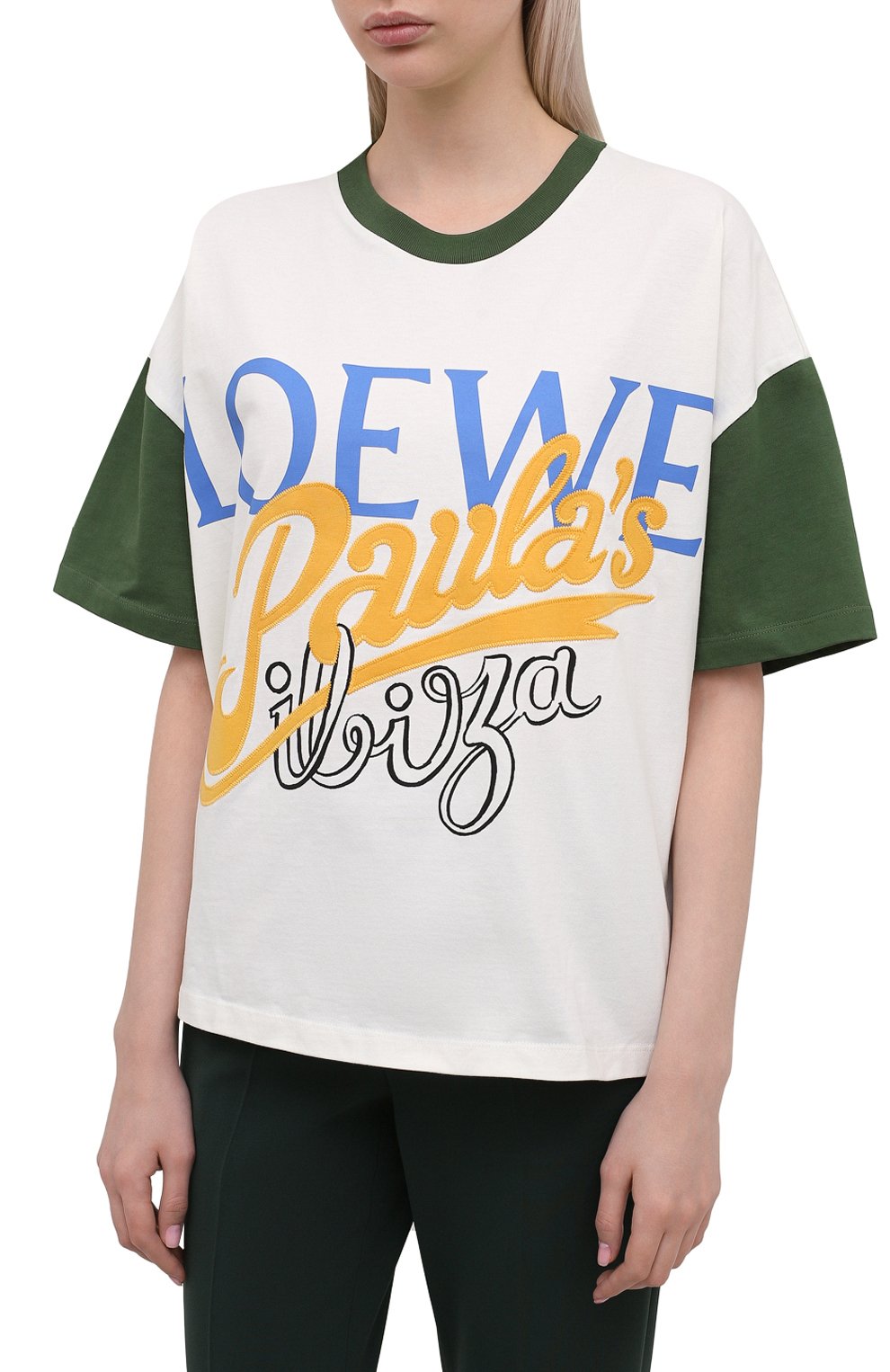 Хлопковая футболка loewe x paula's ibiza LOEWE белого цвета по цене 38550 руб., арт. S616Y22X16, фото 3 Хлопковая футболка loewe x paula's ibiza LOEWE, арт. S616Y22X16, фото 3