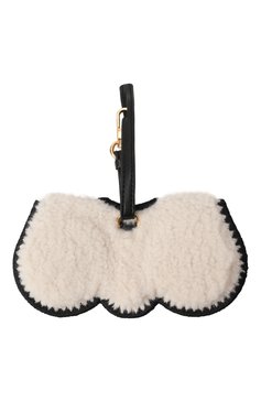 Женские кожаный футляр для очков ANY DI черно-белого цвета, арт. SP101652 SHEARLING | Фото 2 (Нос: Не проставлено; Материал сплава: Проставлено; Материал: Натуральная кожа)