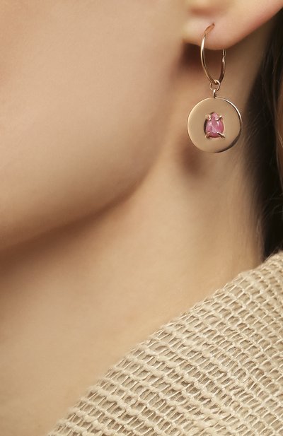 Серьги с розовым турмалином: козерог MOONKA, арт. in-er-tur, фото 2