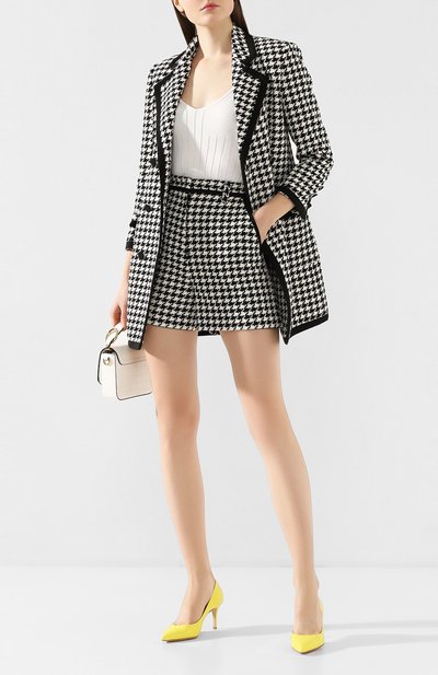 Двубортный жакет MSGM черно-белого цвета по цене 61350 руб., арт. 2841MDA193 207109, фото 2 Двубортный жакет MSGM, арт. 2841MDA193 207109, фото 2