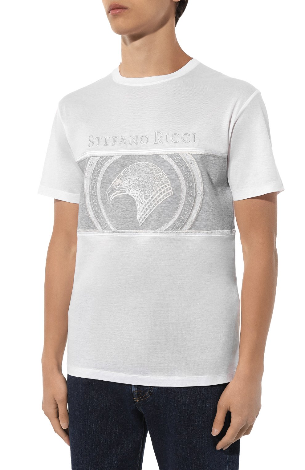 Хлопковая футболка STEFANO RICCI, арт. MNH3202400/TE0001, фото 3
