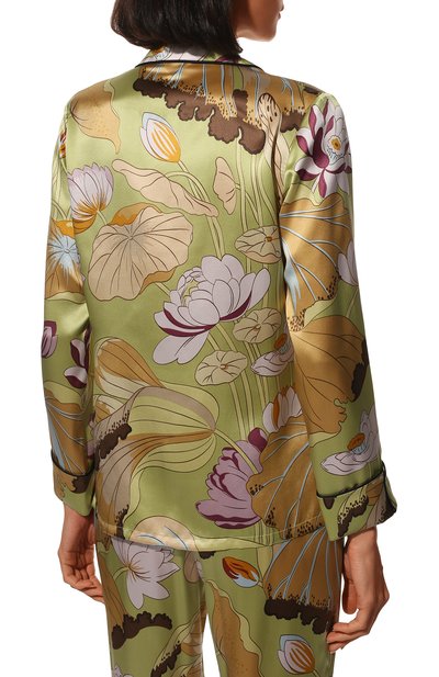Шелковая пижама OLIVIA VON HALLE салатового цвета по цене 69950 руб., арт. AW2111, фото 4 Шелковая пижама OLIVIA VON HALLE, арт. AW2111, фото 4