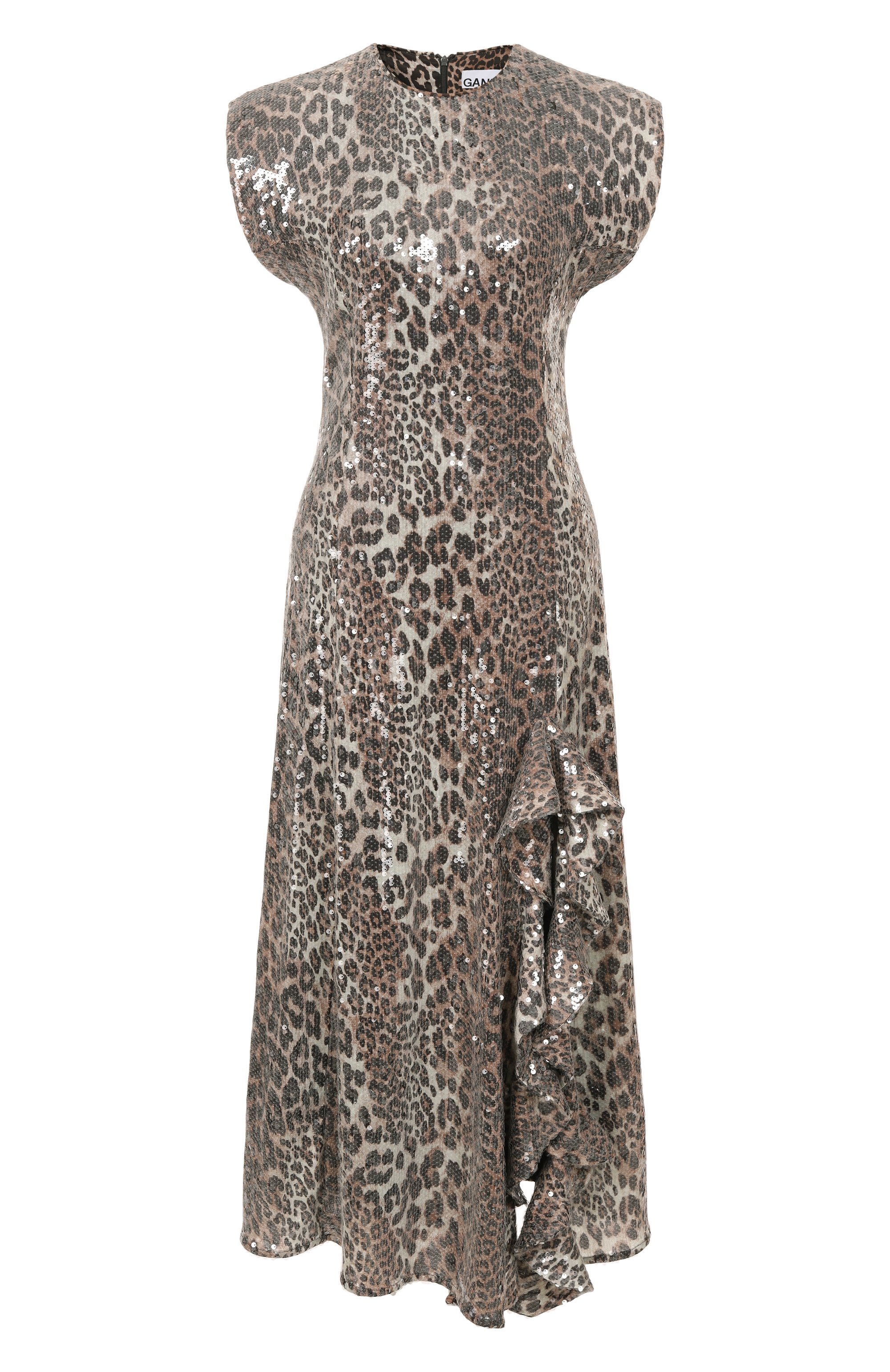 Платье с отделкой пайетками GANNI, арт. T4181/943, фото 1