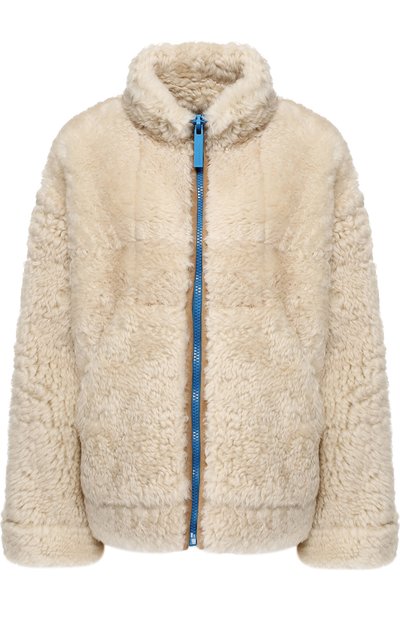 Женская укороченное меховое пальто из овчины BURBERRY, арт. 8002349