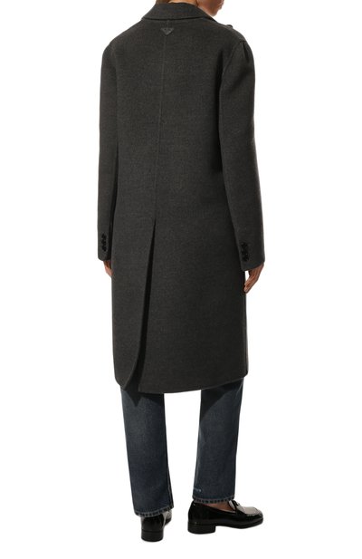 Шерстяное пальто PRADA серого цвета по цене 415000 руб., арт. P616NE-03H-F0480-202, фото 4 Шерстяное пальто PRADA, арт. P616NE-03H-F0480-202, фото 4