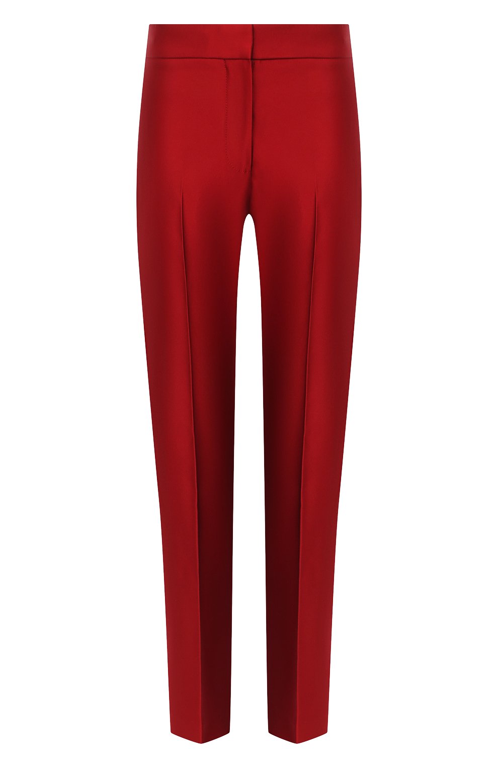 Шелковые брюки ALEXANDER MCQUEEN красного цвета по цене 119000 руб., арт. 584873/QBAAW, фото 1 Шелковые брюки ALEXANDER MCQUEEN, арт. 584873/QBAAW, фото 1