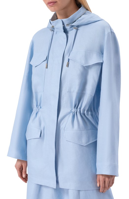 Льняная парка MVST M26.2PW.0024/T30 Голубой  M26.2PW.0024/T30 Фото 3