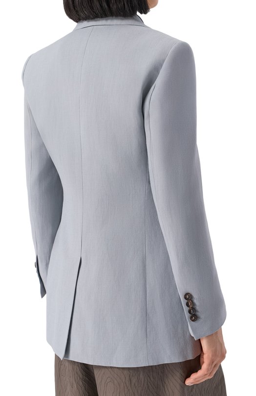 Жакет из вискозы и льна Brunello Cucinelli MH1262682 Голубой  MH1262682 Фото 4