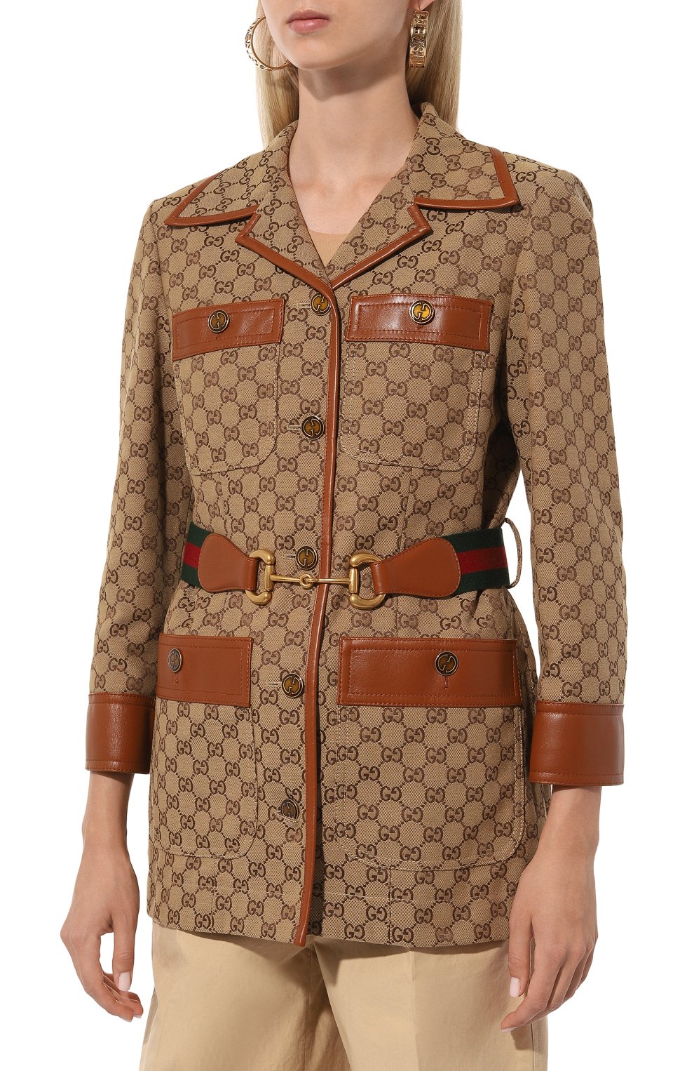 Хлопковый жакет GUCCI, арт. 682302/Z8AWR, фото 3