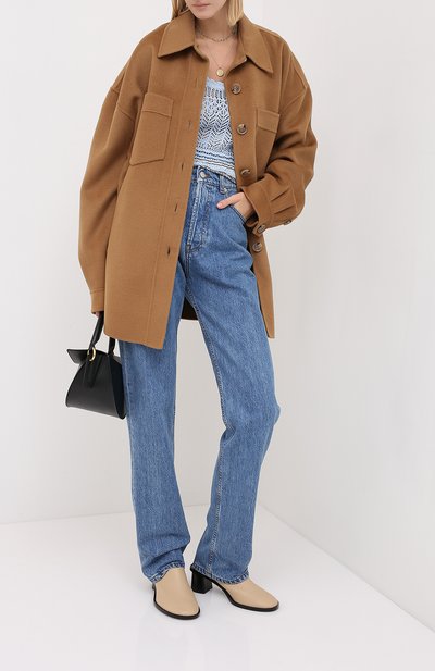 Куртка из шерсти и шелка NANUSHKA, арт. MARTIN_LIGHT BR0WN_D0UBLE SILK W00L BLEND, фото 2