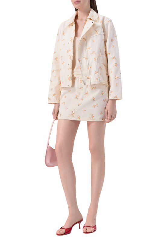 Хлопковая куртка MSGM 4041MDH231L/267277 Кремовый  4041MDH231L/267277 Фото 2