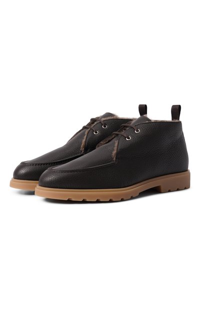 Мужские кожаные ботинки KITON, арт. USSA485N01506