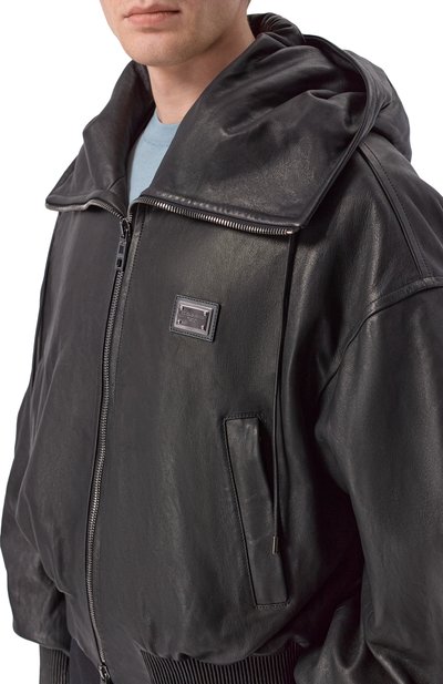 Кожаный бомбер DOLCE & GABBANA, арт. G9BWPL/HULZK, фото 5