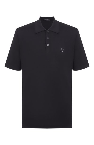 Мужская поло из шелка и хлопка BALMAIN, арт. GH1GB044/KJ53