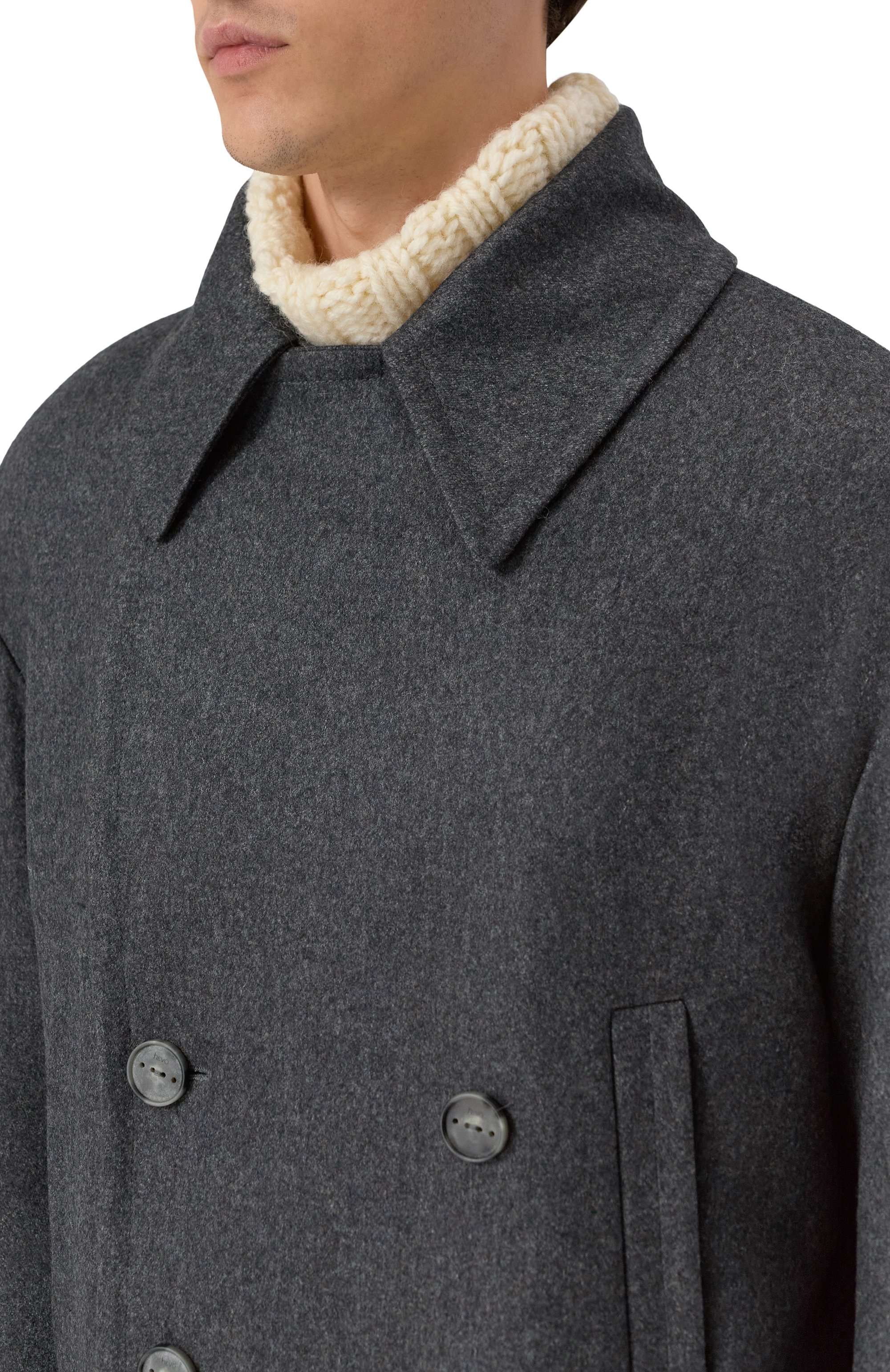 Шерстяное пальто HEVO, арт. M0NTEMES0LA 150/I740, фото 5