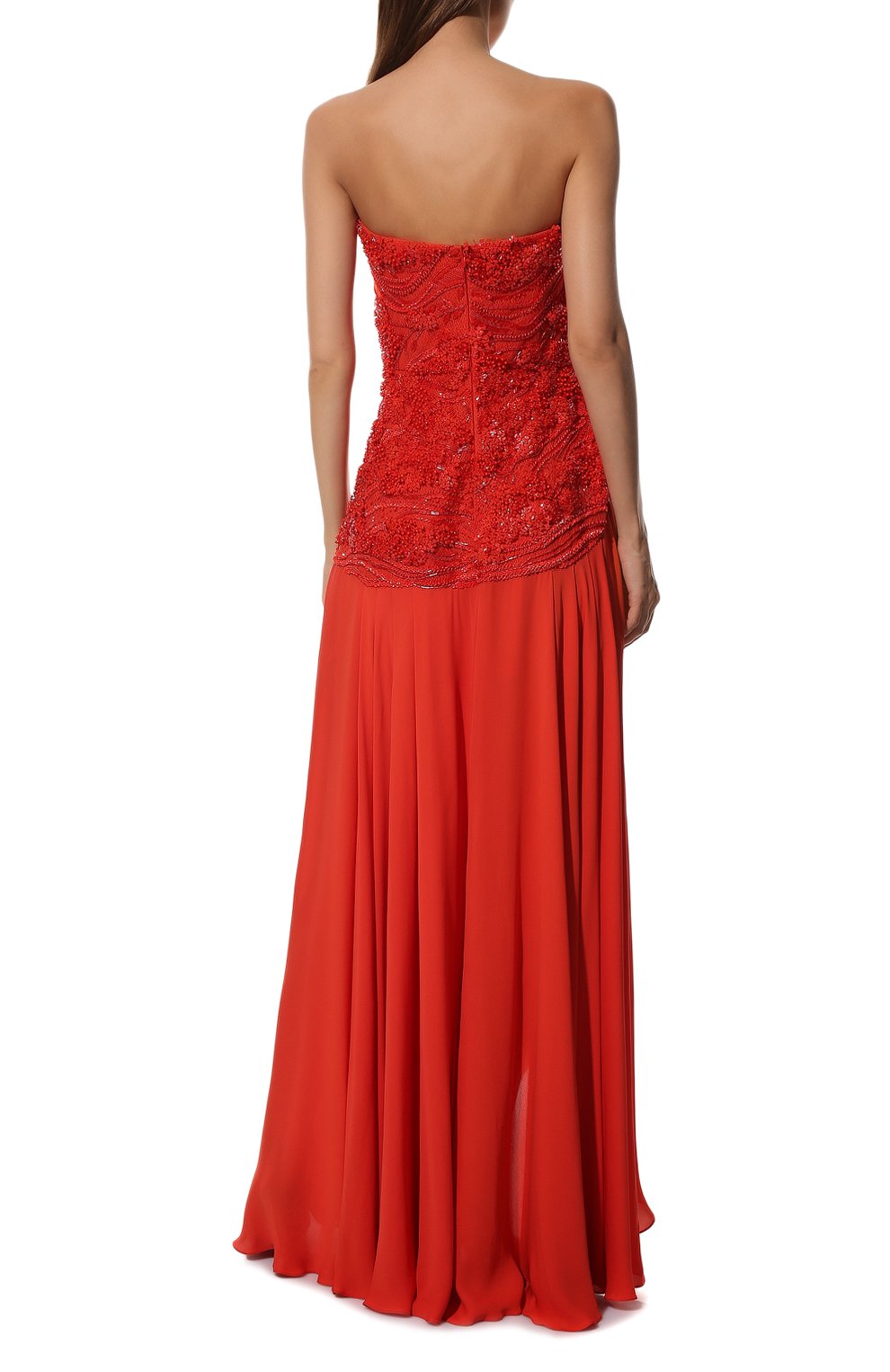 Шелковое платье ELIE SAAB оранжевого цвета по цене 871000 руб., арт. 8462, фото 4 Шелковое платье ELIE SAAB, арт. 8462, фото 4