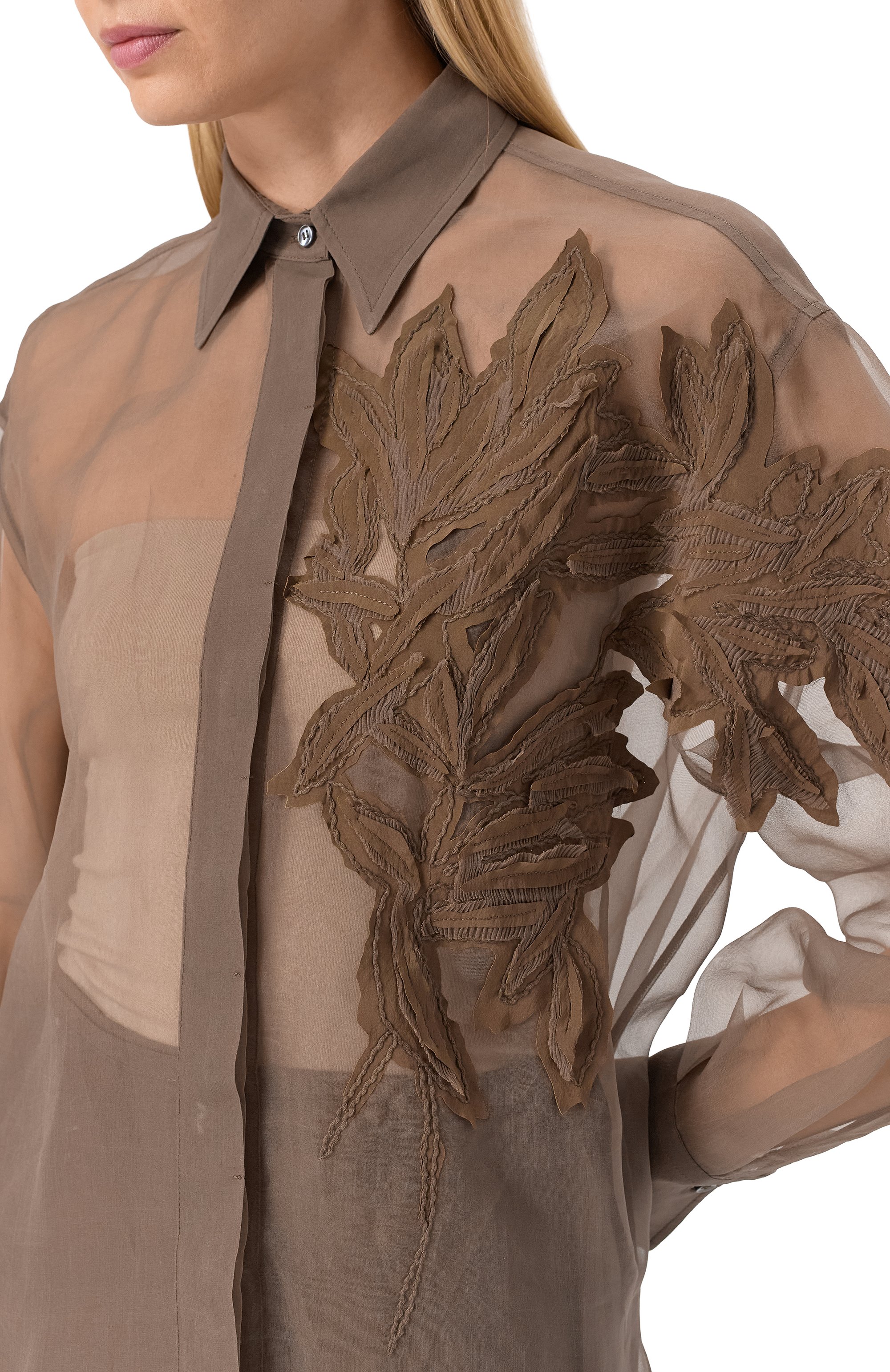 Шелковая блузка BRUNELLO CUCINELLI, арт. MF940RJ506, фото 5