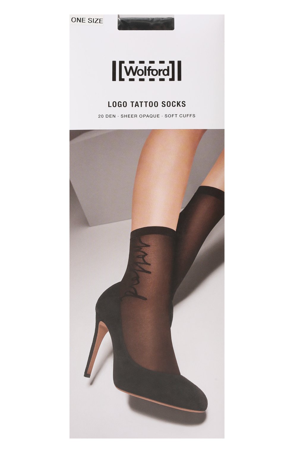 Носки WOLFORD черного цвета по цене 2900 руб., арт. 48065, фото 1 Носки WOLFORD, арт. 48065, фото 1