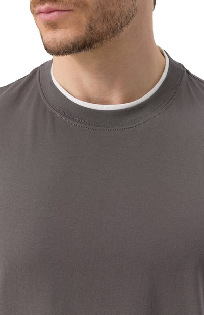 Хлопковая футболка BRUNELLO CUCINELLI, арт. M0B137427, фото 5