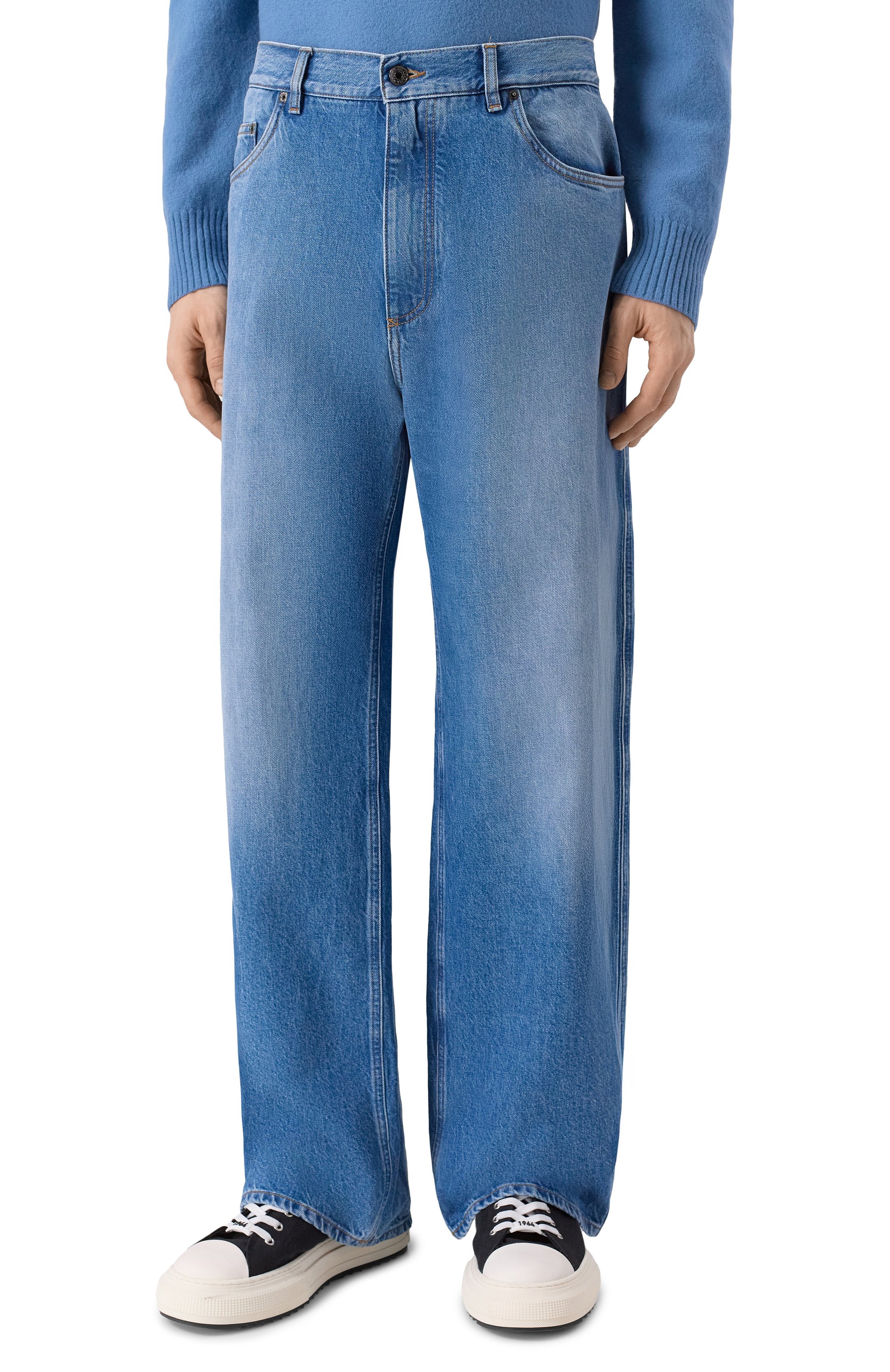 Джинсы over DOLCE & GABBANA синего цвета по цене 98950 руб., арт. GP15ND/G8NU8, фото 3 Джинсы over DOLCE & GABBANA, арт. GP15ND/G8NU8, фото 3