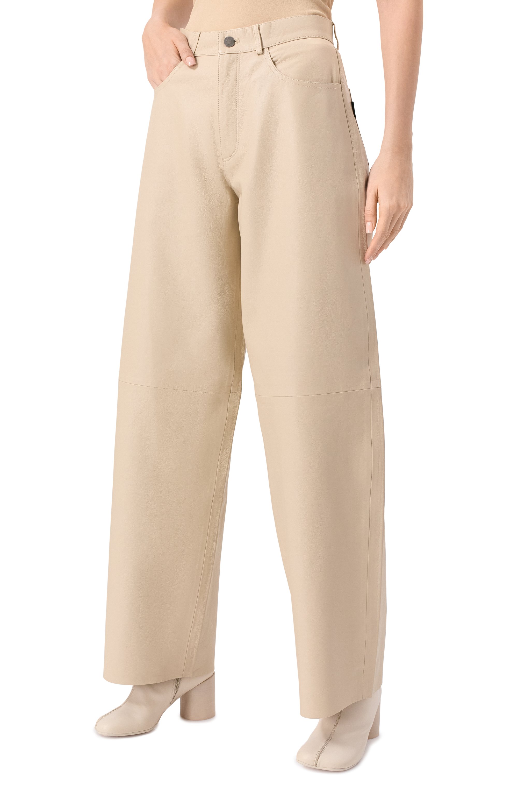 Кожаные брюки HAIKURE, арт. HEW03296PL002TP, фото 3