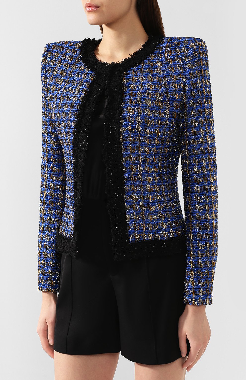Жакет BALMAIN синего цвета по цене 358000 руб., арт. SF17253/X241, фото 3 Жакет BALMAIN, арт. SF17253/X241, фото 3