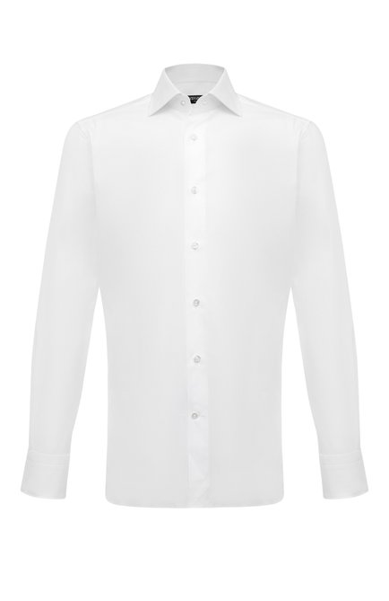Мужская хлопковая сорочка ZEGNA белого цвета по цене 57100 руб., арт. CT1031/9MS0BA | Фото 1