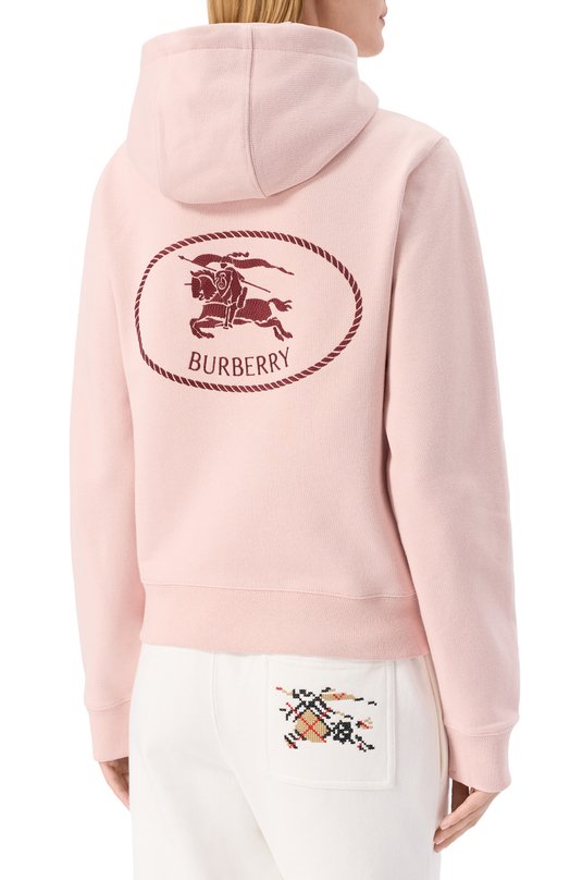 Хлопковая толстовка Burberry 8111100 Розовый  8111100 Фото 4