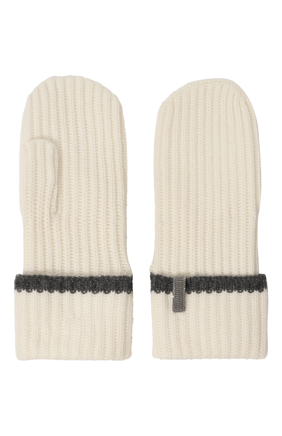 Кашемировые варежки BRUNELLO CUCINELLI кремового цвета по цене 95050 руб., арт. M12504999, фото 2 Кашемировые варежки BRUNELLO CUCINELLI, арт. M12504999, фото 2