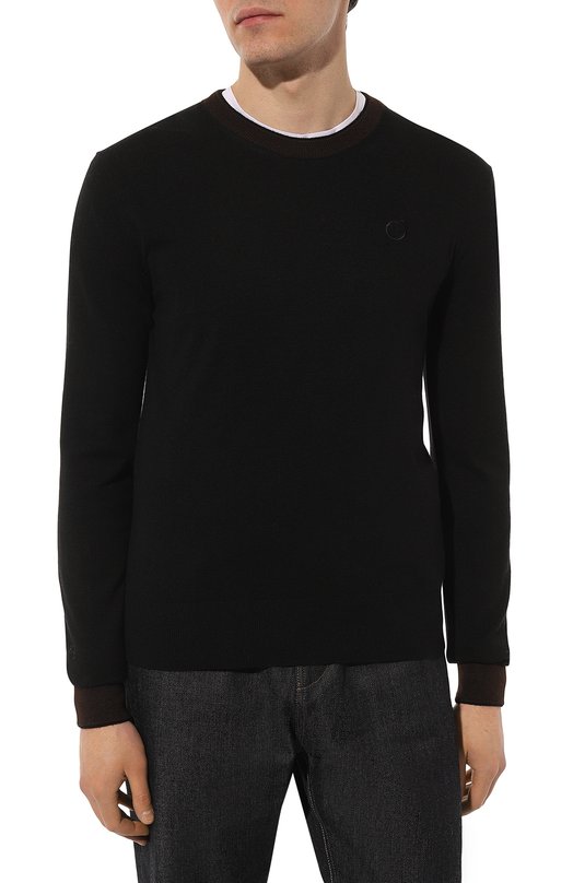 Джемпер из вискозы и шерсти Trussardi Чёрный, фото 3