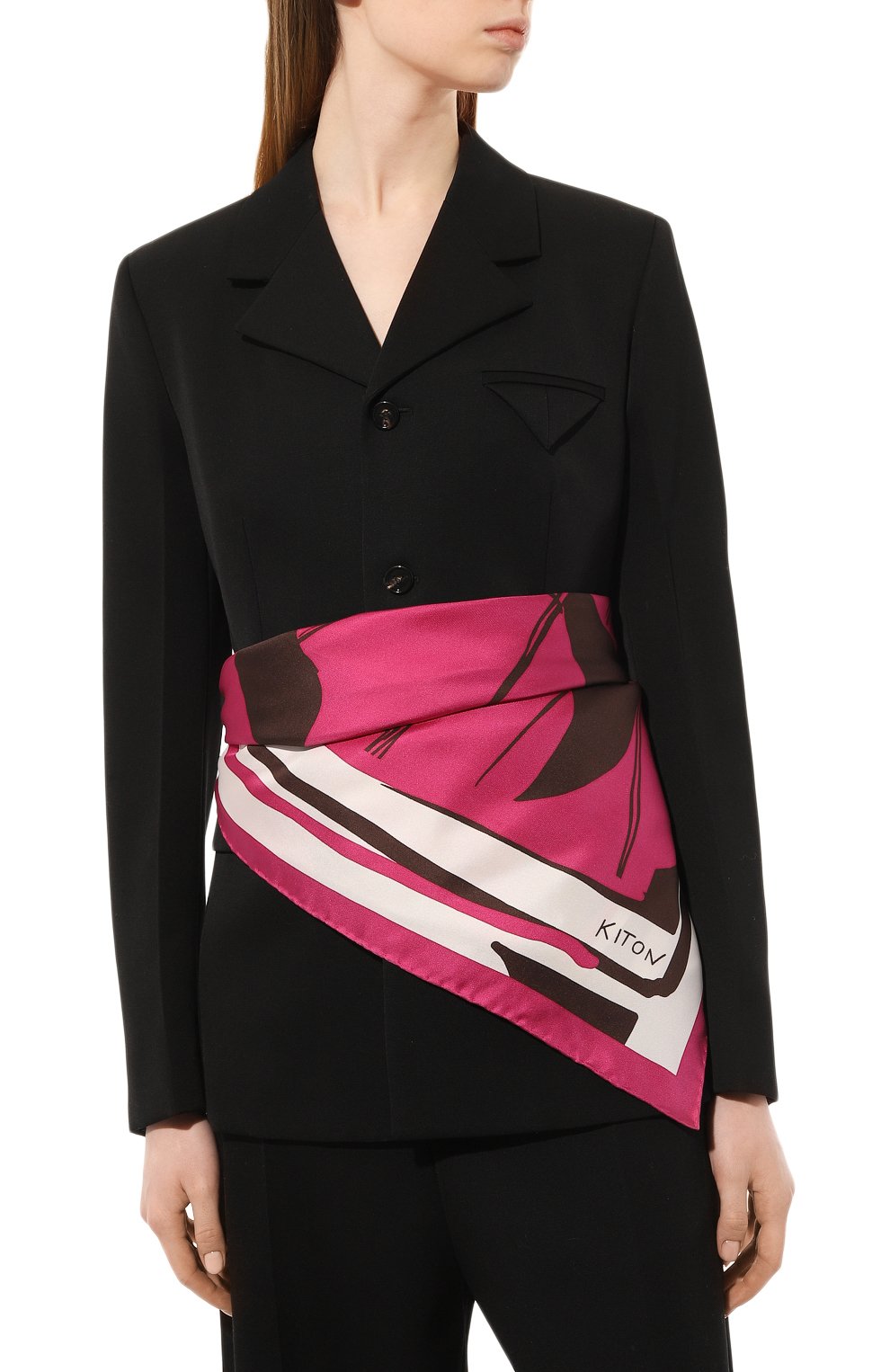 Шелковый платок KITON, арт. D53754XB6525/03, фото 3