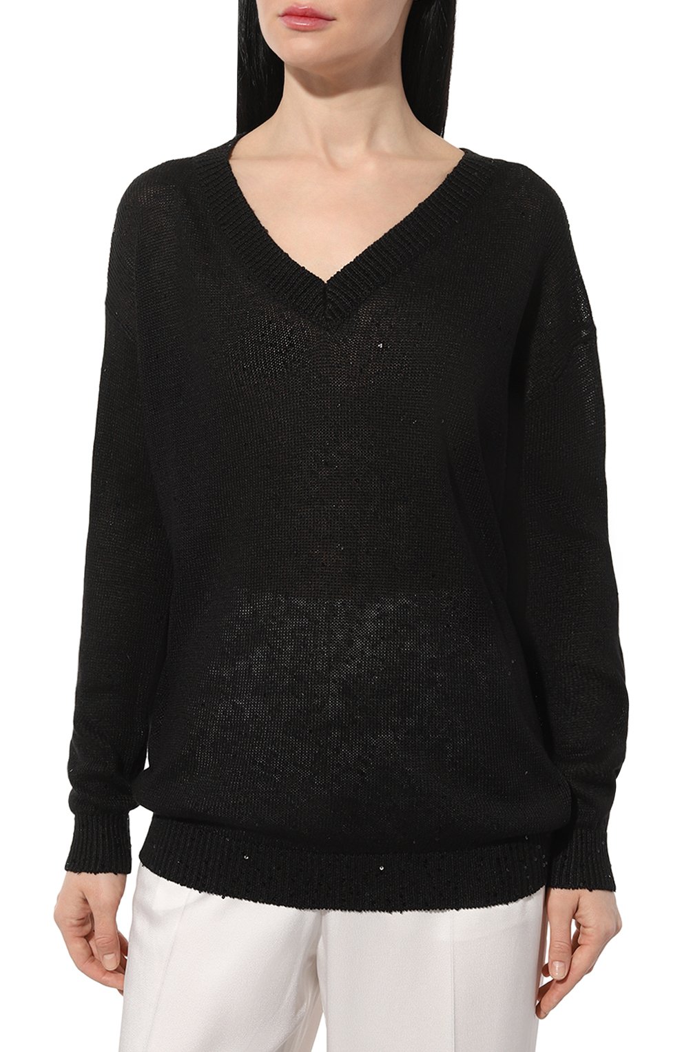 Пуловер изо льна и шелка BRUNELLO CUCINELLI, арт. M1000B1033, фото 3