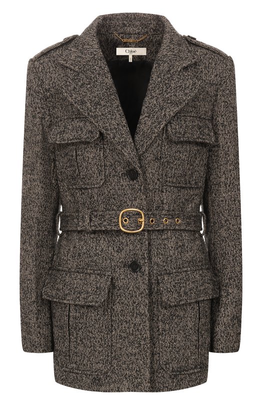 Шерстяной жакет Chloé CH26SVE10263 Коричневый CH26SVE10263