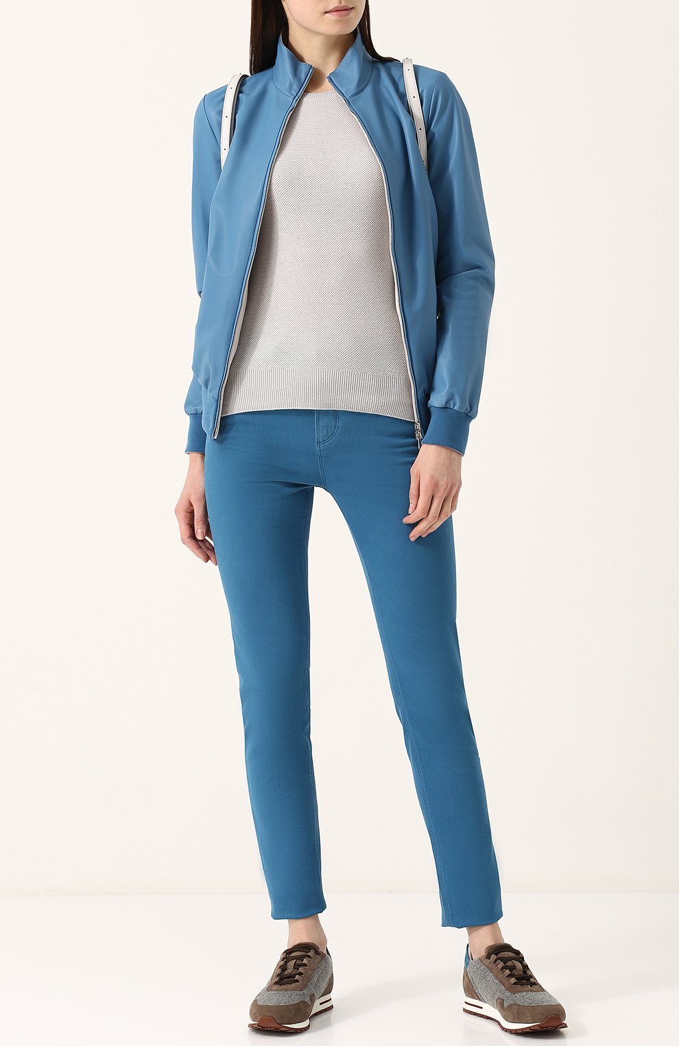 Двусторонний кожаный бомбер с воротником-стойкой LORO PIANA, арт. FAI0982, фото 2