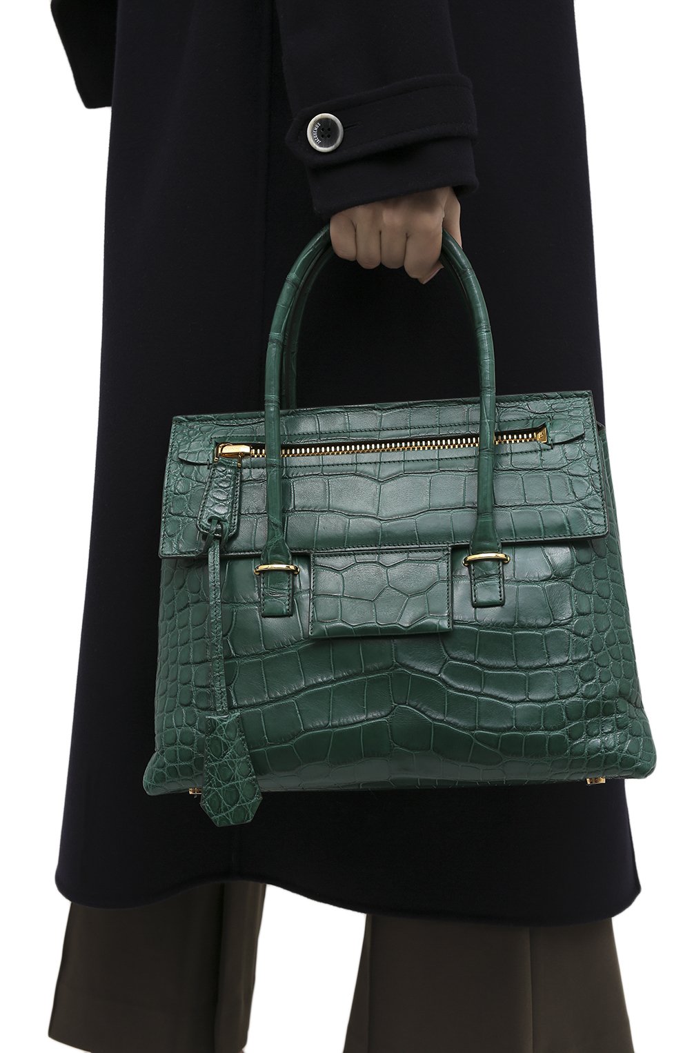 Сумка-тоут icon medium из кожи аллигатора TOM FORD, арт. L0683T/CSY, фото 2