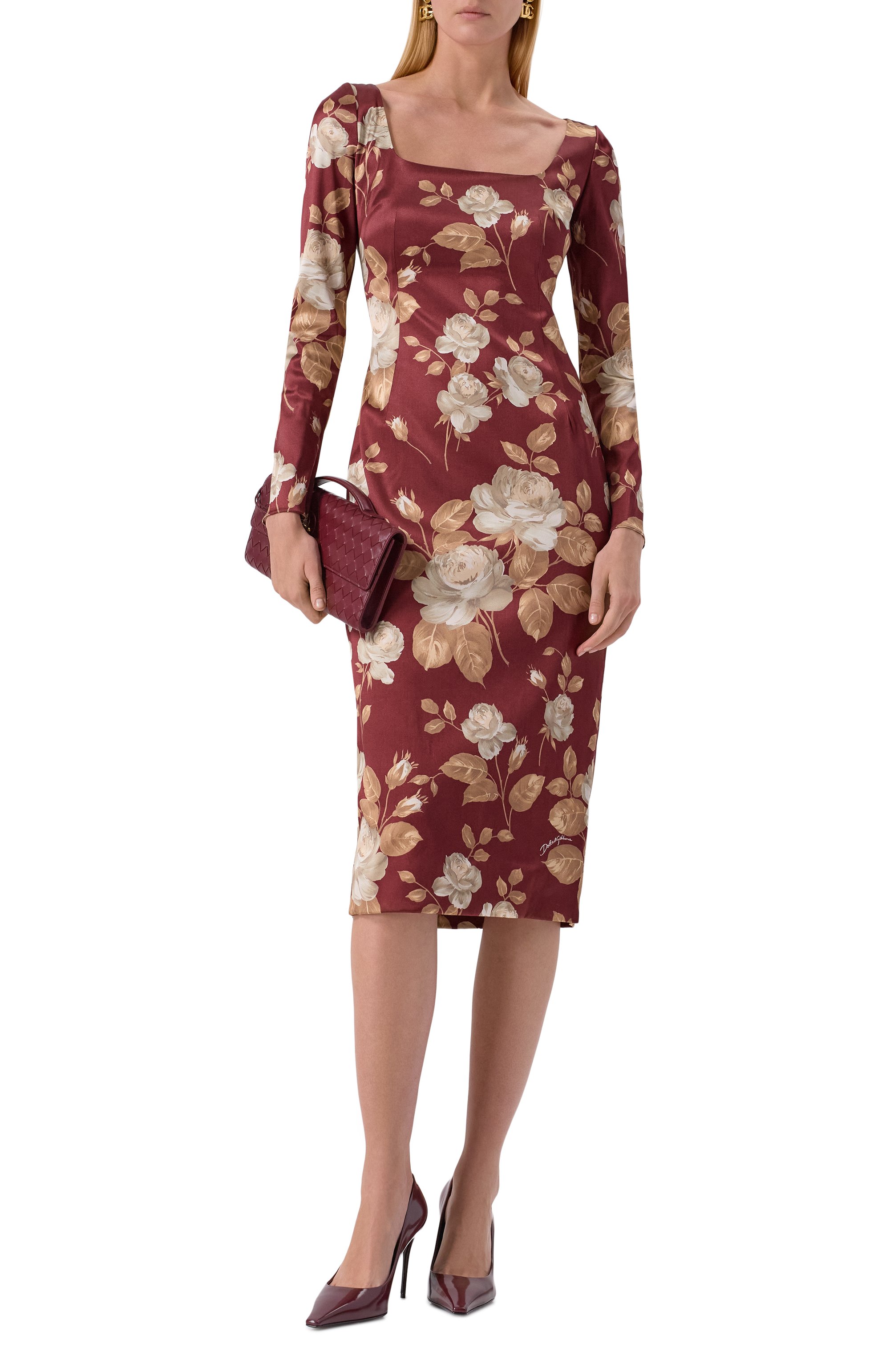 Атласное платье DOLCE & GABBANA, арт. F6TYGT/FSIB8, фото 2