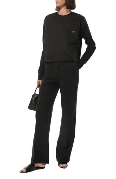 Топ PRADA черного цвета по цене 115000 руб., арт. 134620-1XBH-F0002-202, фото 2 Топ PRADA, арт. 134620-1XBH-F0002-202, фото 2