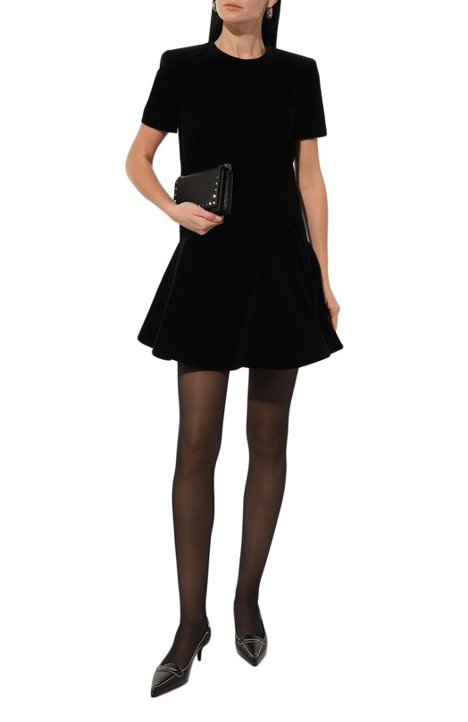Бархатное платье Valentino 5B0VABH68WY Чёрный  5B0VABH68WY Фото 2