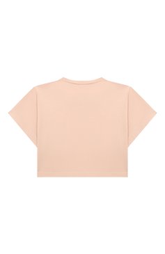 Детская укороченная футболка N21 светло-розового цвета, арт. N21558/N0153 | Фото 2 (Девочки Кросс-КТ: футболка-одежда; Рукава: Короткие; Материал сплава: Проставлено; Материал внешний: Хлопок; Драгоценные камни: Проставлено)