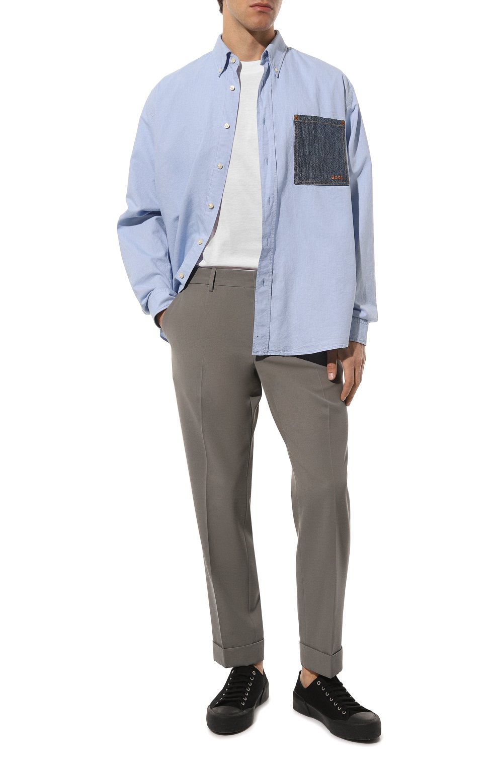 Хлопковая рубашка BOSS ORANGE, арт. 50489476, фото 2