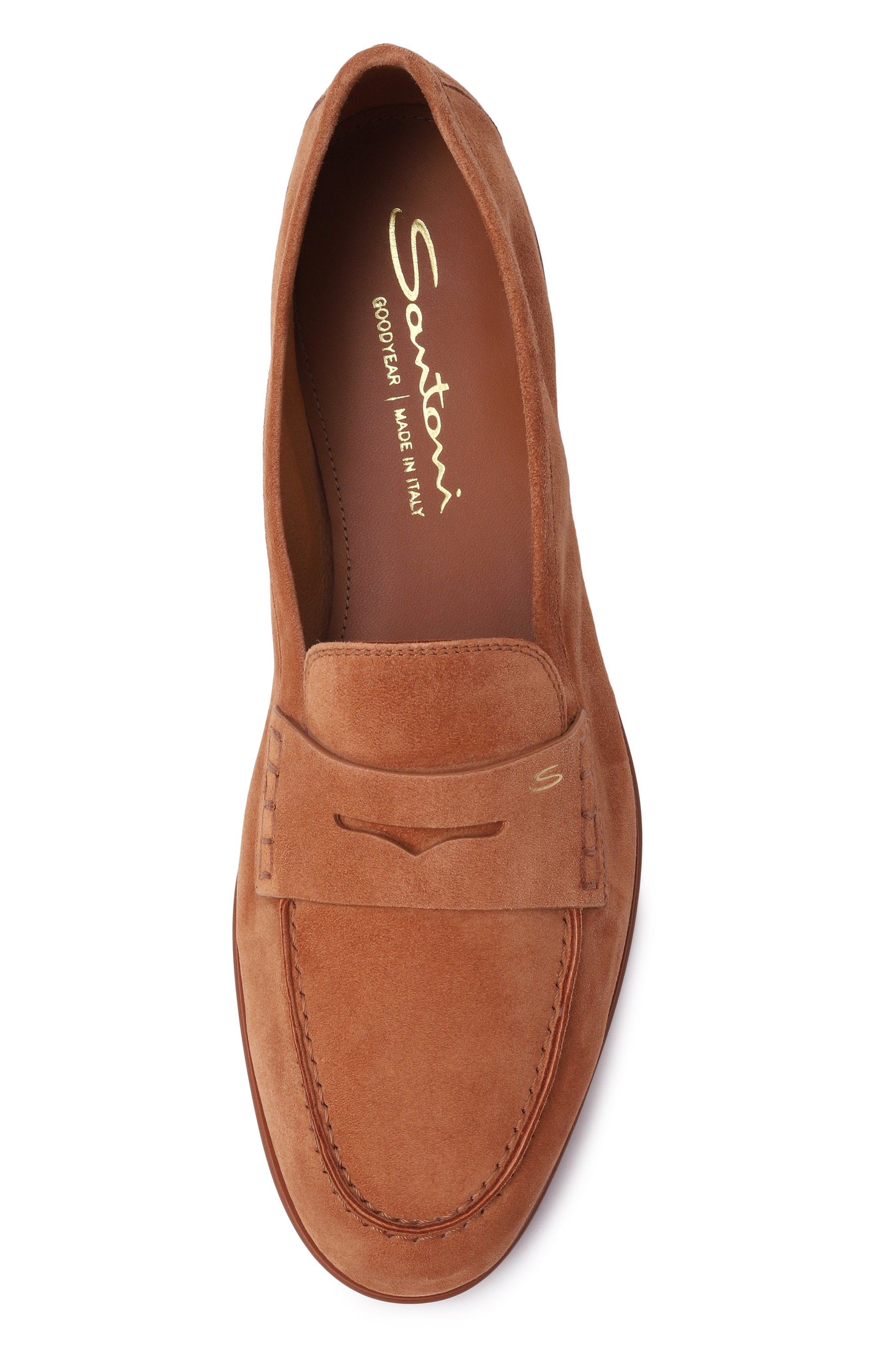 Замшевые пенни-лоферы SANTONI, арт. WUVG72025G0MSAEA, фото 6