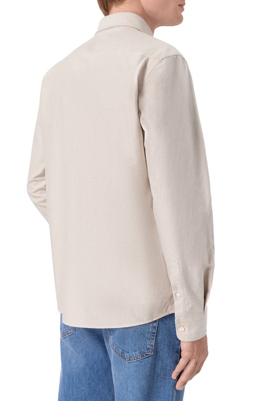 Хлопковая рубашка BOSS 50555944 Бежевый  50555944 Фото 4