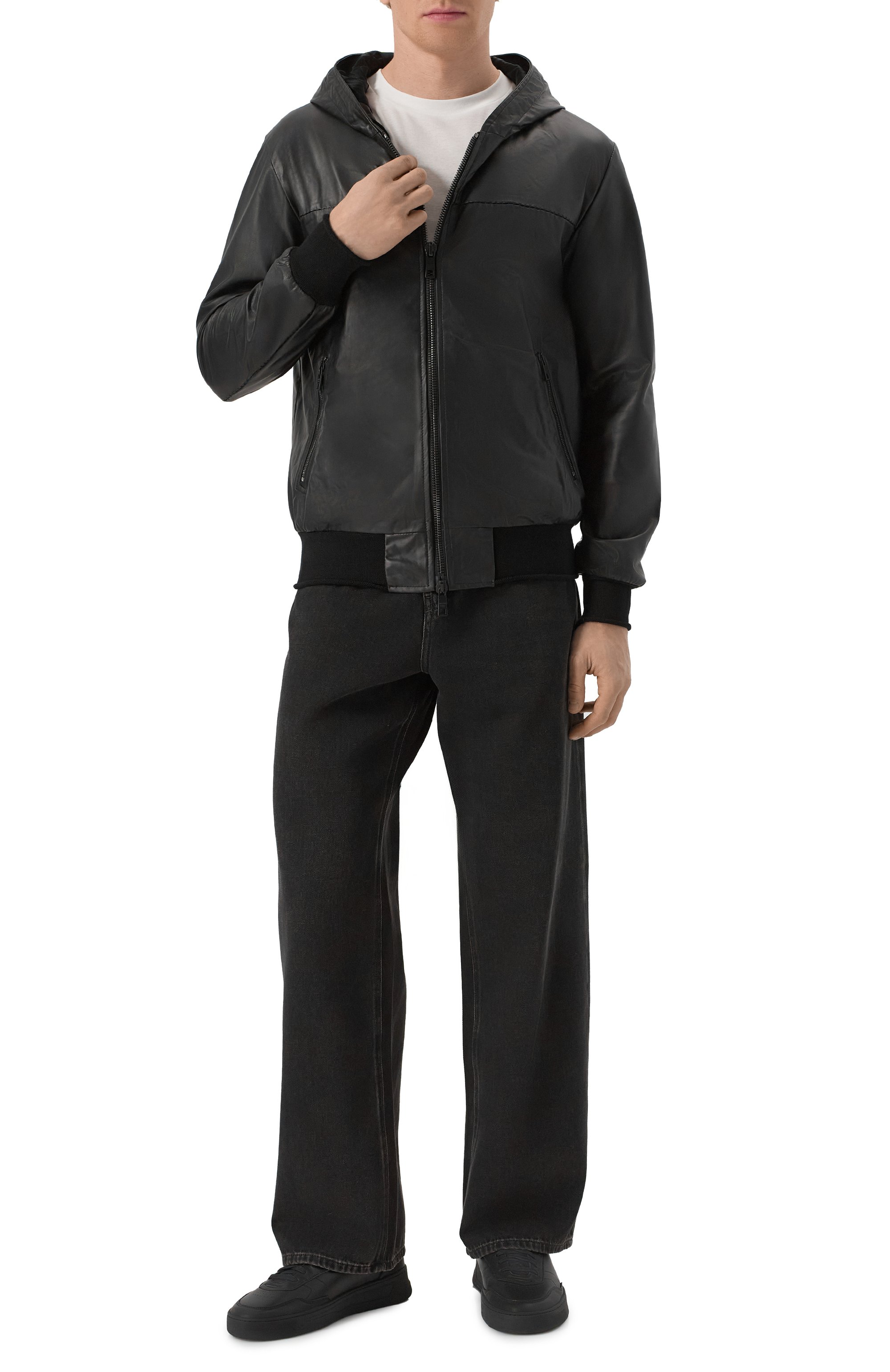 Кожаный бомбер GIORGIO BRATO, арт. GU25S14096NAPSTM, фото 2