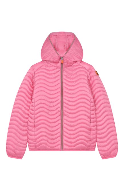 Детская утепленная куртка SAVE THE DUCK фуксия цвета, арт. J32197G/XANTY/IRIS20/10-16 | Фото 1 (Драгоценные камни: Проставлено; Материал сплава: Проставлено; Рукава: Длинные; Материал внешний: Синтетический материал; Материал подклада: Синтетический материал)