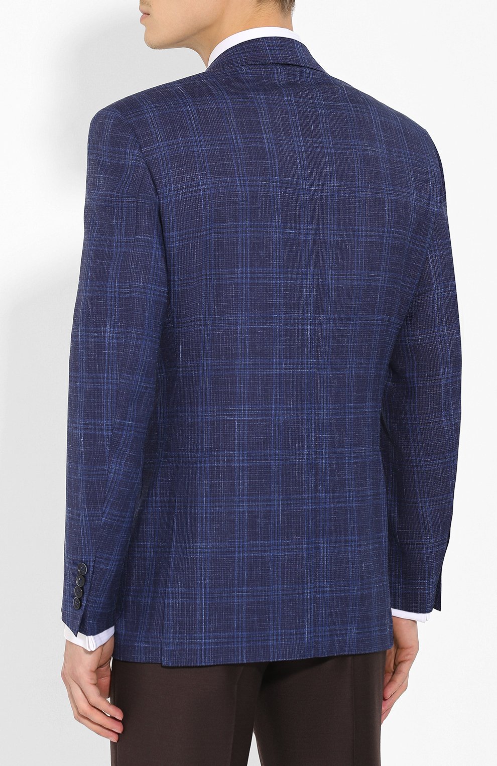 Пиджак из смеси шерсти и шелка CANALI синего цвета по цене 187500 руб., арт. 23291/BF01052/116, фото 4 Пиджак из смеси шерсти и шелка CANALI, арт. 23291/BF01052/116, фото 4