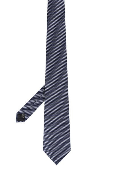 Шелковый галстук ZEGNA темно-синего цвета по цене 18350 руб., арт. Z3E34/1XW, фото 2 Шелковый галстук ZEGNA, арт. Z3E34/1XW, фото 2